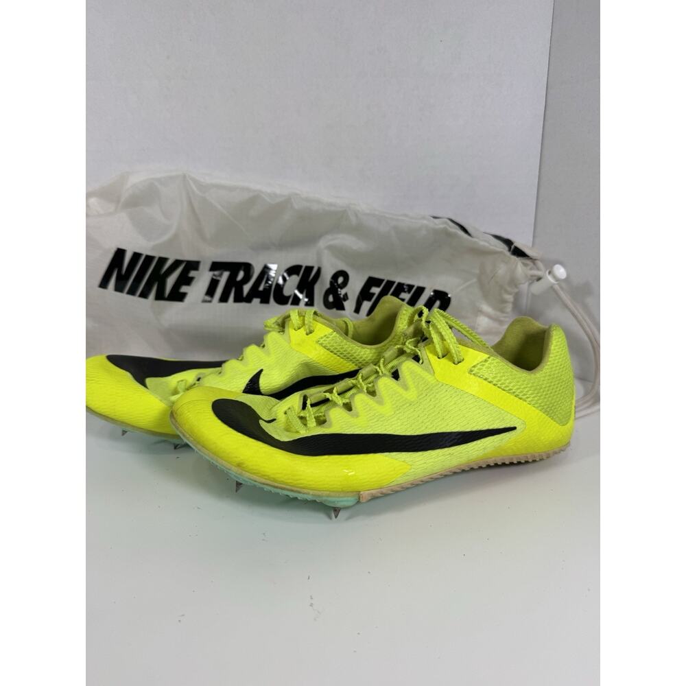 Nike‎ Zoom Rival Sprint Track Spikes Neon Volt Black Sz 7
